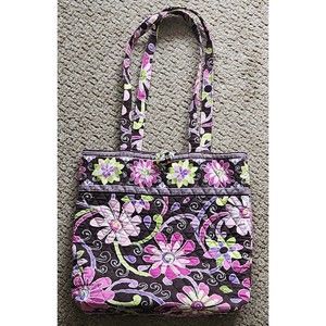 Vera Bradley Handbag Tote In Purple Punch - Retired 2009 EUC